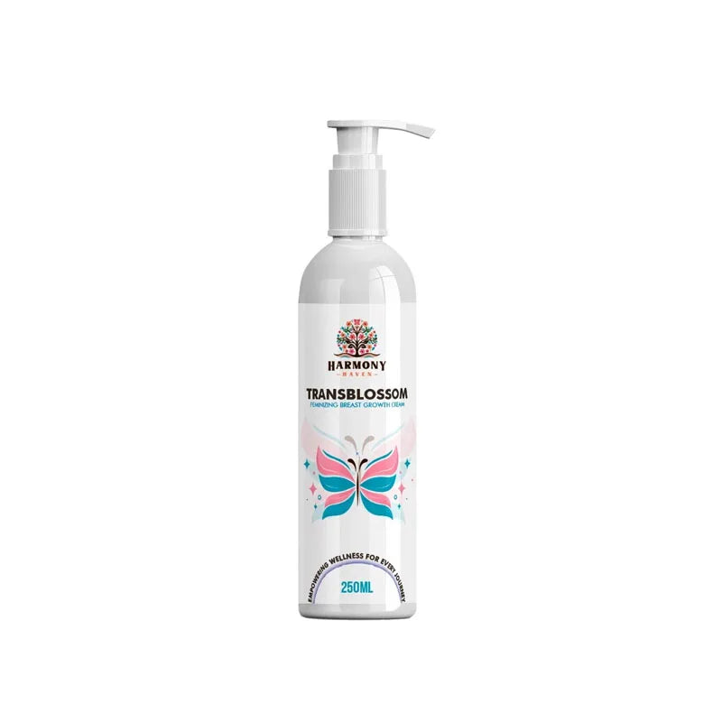 TransBlossom Feminine Boobs Enlargement Cream MTF Enhance Feminization TS Bust Larger Softer Smooth Elastic Skin 100ml/250ml