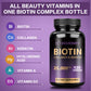 Biotin + Collagen + Keratin + Hyaluronic Acid -Supports Hair Growth, Skin and Nail Beauty Supplements - 120 Capsules