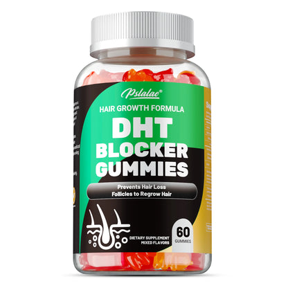 DHT Blocker Gummies - Hair Growth Supplement, for Hereditary Thinning Hair - for Men and Women - 60pcs