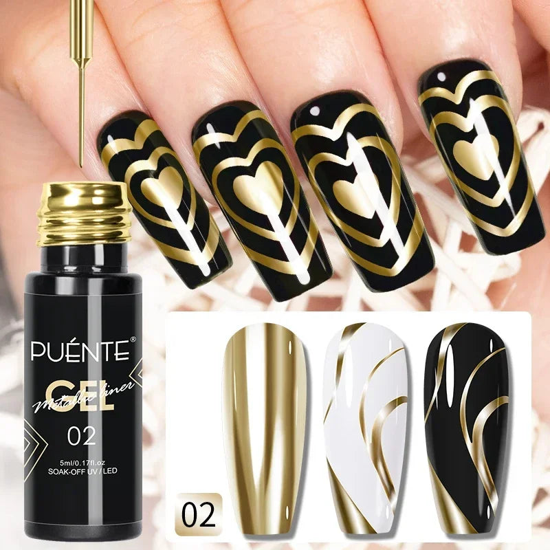 PUENTE 7.5ML Vibrant Blue Cat Eye Gel Nail Polish High Glossy Long-Lasting Soak Off UV Semi-Permanent Nail Art Varnish Manicure