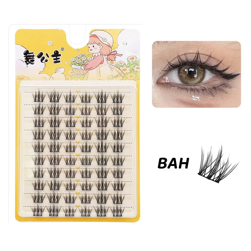 DINGSEN 10 rows Individual Eyelashes Wholesale 10-12mm Cluster Lashes Natural Anime False Kake Eyelashes Extension Makeup