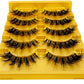 5pairs Mink Eyelashes Invisible Band Lash Extension Natural False Eyelashes Cross Cluster Fairy 3D Faux Big Eye Long Fake Lashes