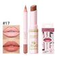 USHAS 2 In 1 Lipstick&Lip Liner Set, 18 Color Matte Nude Color Lipstick, Moisturizing and Long-Lasting, Perfect Lip Cosmetic