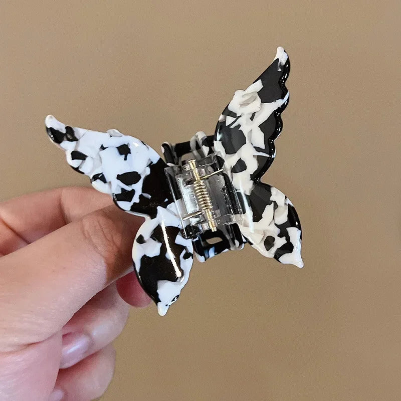 1PC French Retro Butterfly Hair Claw Mermaid Hair Clip Acetic Acid Hair Clip Retro Back of Head Hair Accessories Hairpin