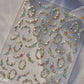 Elegant Gold Scepter 5D Nail Art Stickers Gorgeous Gemstone Luxury Courtly Pattern Necklace Frame Self Adhesive Manicure Decals