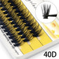 40D/30D/20D Mink Eyelashes 1 Box/60 Bundles Natural Eyelash Extension 3D Russia Individual Eyelash Cluster Makeup Tools Lashes