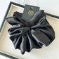 Satin Silk Like Hair Scrunchies Black Big Hair Ties For Girl Scrunchie Solid Color Hair Accessories Scrunch Headbands For Women