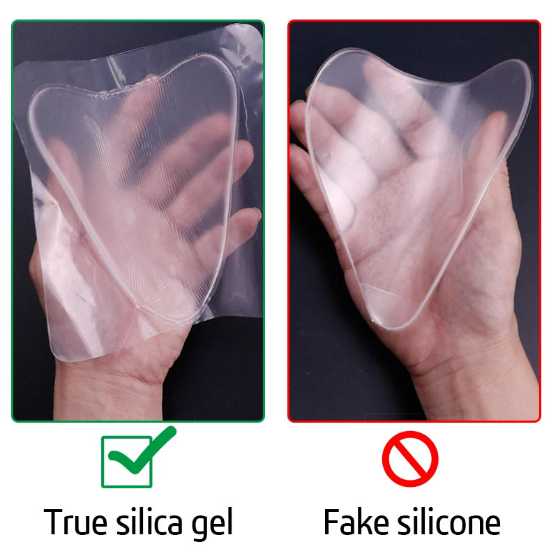 Reusable Soft Silicon Transparent Chest Sticker Anti Wrinkle Chest Pad Triangle Invisible Chest Patch Lady Cleavage Skin Care