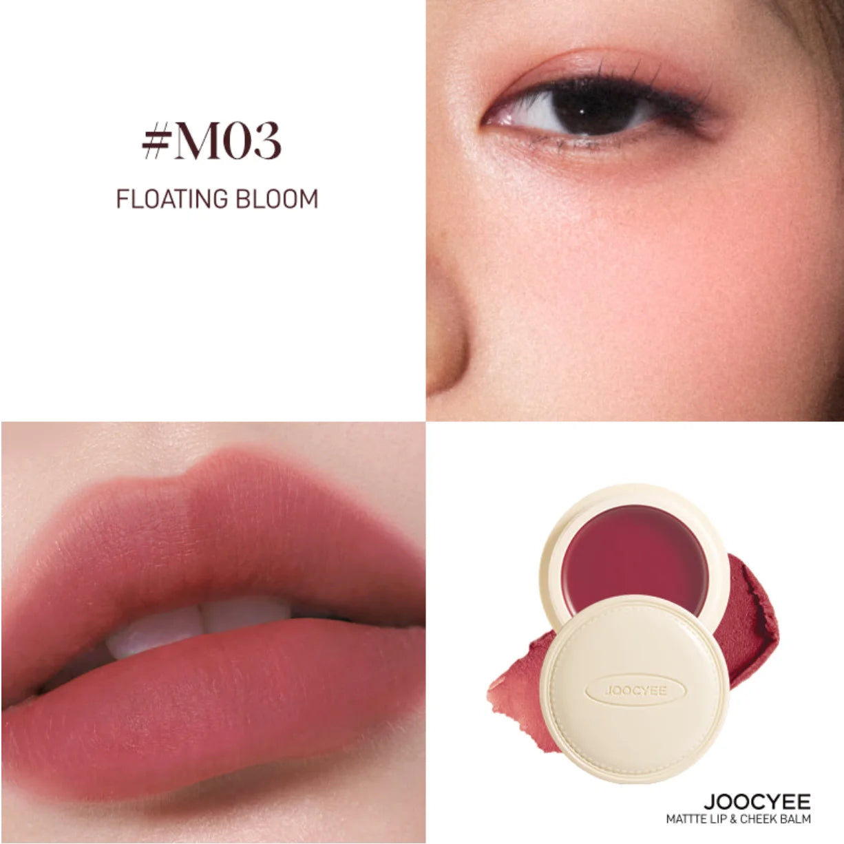 Joocyee Christmas Makeup Collection LIP N CHEEK BALM GLAZED OR MATTE Eyeshadow MULTI PURPOSE CREAM Lipstick blush cream Original