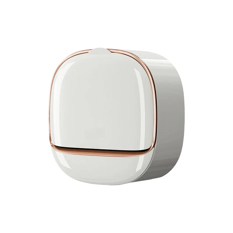 Soap dish with drainage tray, wall-mounted shower holder, keeps bars dry, flip-top waterproof soap holder requiring no drilling