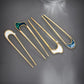Metal U Shape Hairpins Simple Hair Sticks Women Girls Silver Gold Shell Enamel Hairpin Alloy Hair Clip Headwear Hair Accessories