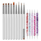 Nail Art Brushes Set, 14pcs Nail Design Painting Brushes, Professional Nail Art Design Brushes, Nail Fine Liner Brushes