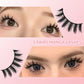 DINGSEN 5 Pairs Manga Lashes Eyes Lashes Soft Natural Long Eyelashes Fake Lashes Anime Wispy Strip False Eyelashes Makeup