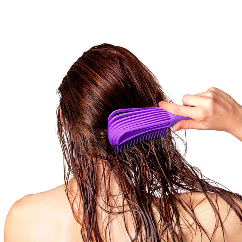 2Pcs/Set Detangling Hair Brush & Silicone Scalp Massager Shampoo Brush Set – Anti-Static Wet/Dry Use Salon for Real Hair & Wigs
