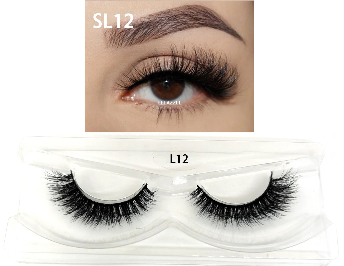 1 Pairs Makeup Eyelashes 3D Mink Lashes Fluffy Soft Wispy Natural Cross Eyelash Extension Reusable Lashes Mink 5D False Eyelash
