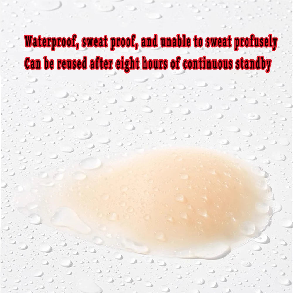 No Glue Sticky Nipple Cover Plunge Droplet Invisible Bra Ultra Thin Seamless Silicone Nubra Stickers Lifting Breast Pads Pasties