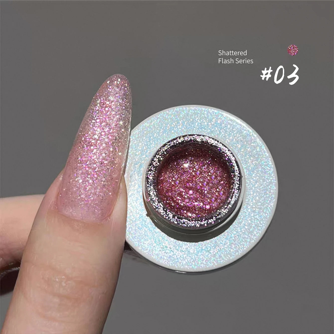 MIANEL 1-12PCS Star-chasing Moon-chasing Gel Nail Polish 2026 Popular Whitening Strobe Sequin Flashing Nail Polish White Nails