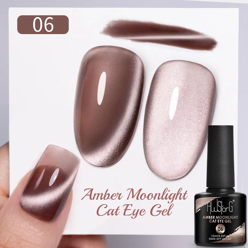 7.5ML Pink Blue Nail Gel Cat eye Semi Permanent Nail Art Soaking UV LED Nail Salon DIY Nail Salon Gel For Autumn And Winter