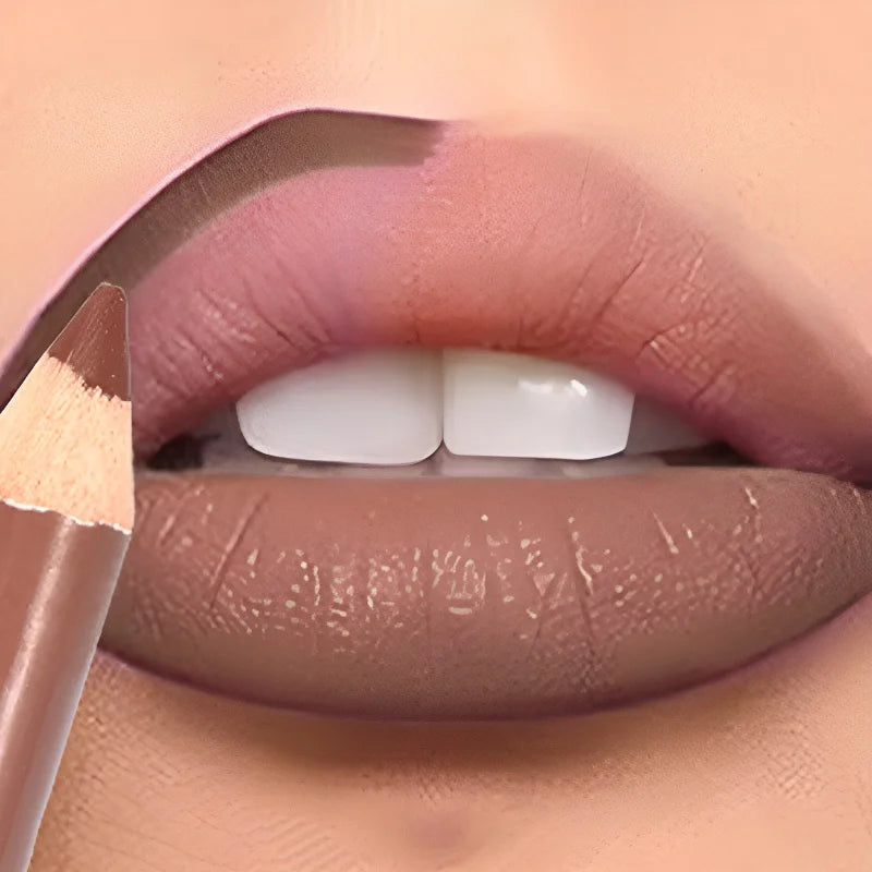 Dark Brown Waterproof Lip Liner Matte Long Lasting Makeup Pens 28 Colors Non-stick Cup Lipstick Pencil Women Party Lip Cosmetic