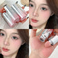Matte Moisturizing Blusher Sponge Head Milk Pink Liquid Blush Stick Cheek Makeup Natural Lip Contour Brighten Rouge Highlighter