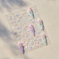 1 piece 5D color crystal star nail stickers high quality love shiny silver hollow smear rainbow flower jelly design nail sticker