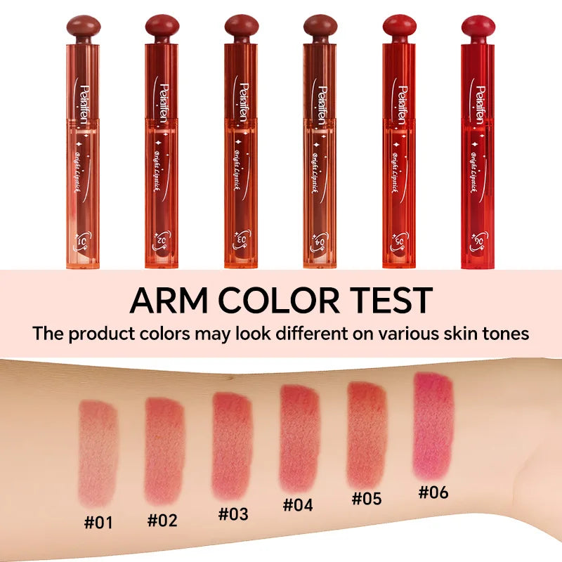 6-Lasting Stick Waterproof Lip Cover - Long Glossy Lipstick with Transparent Surface - Perfect Christmas Gift for Her