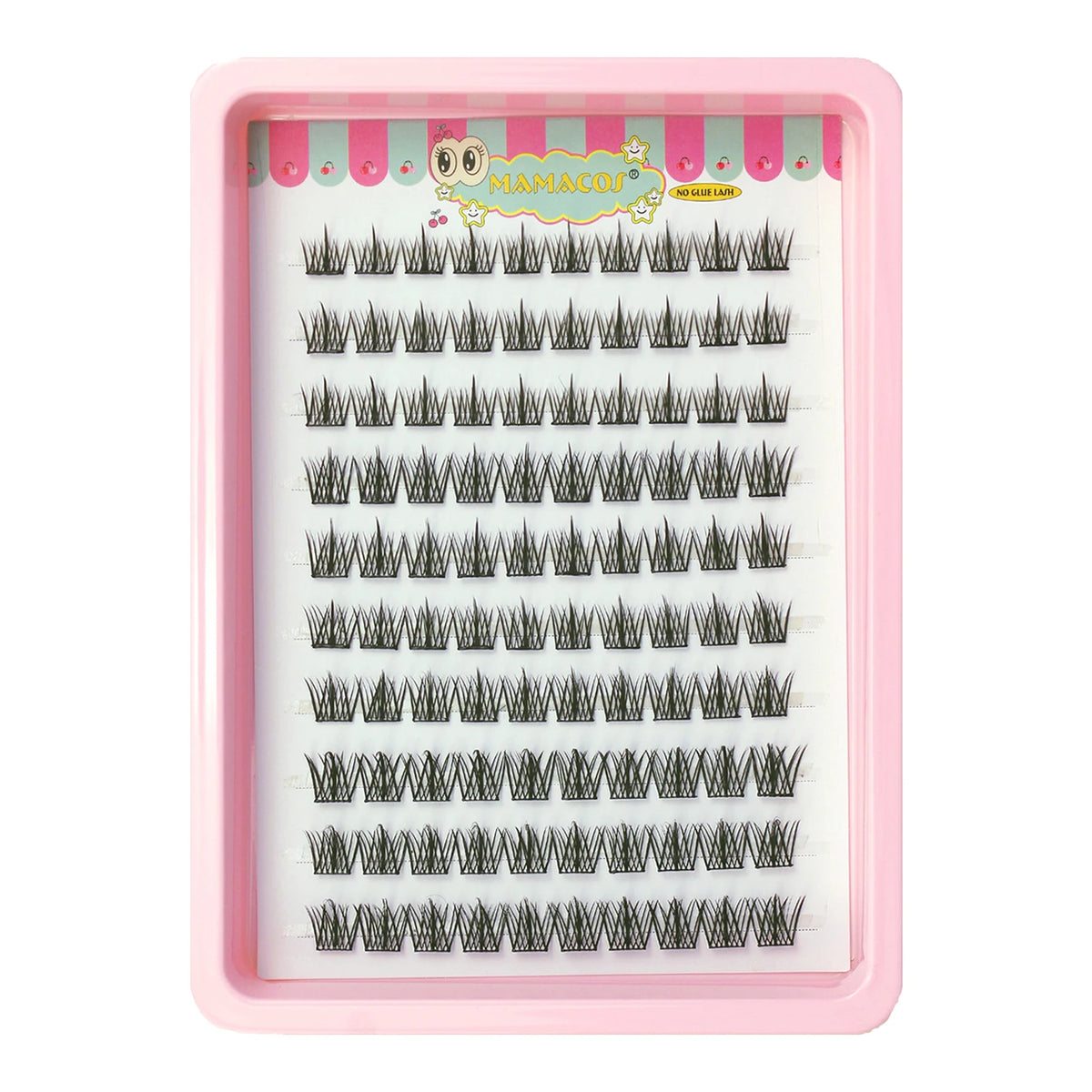 10 Rows Cat Eye Single Cluster Fake Eyelashes Natural Cosplay Makeup False Eyelashes Self-adhesive Natural Wispy Lash Extension