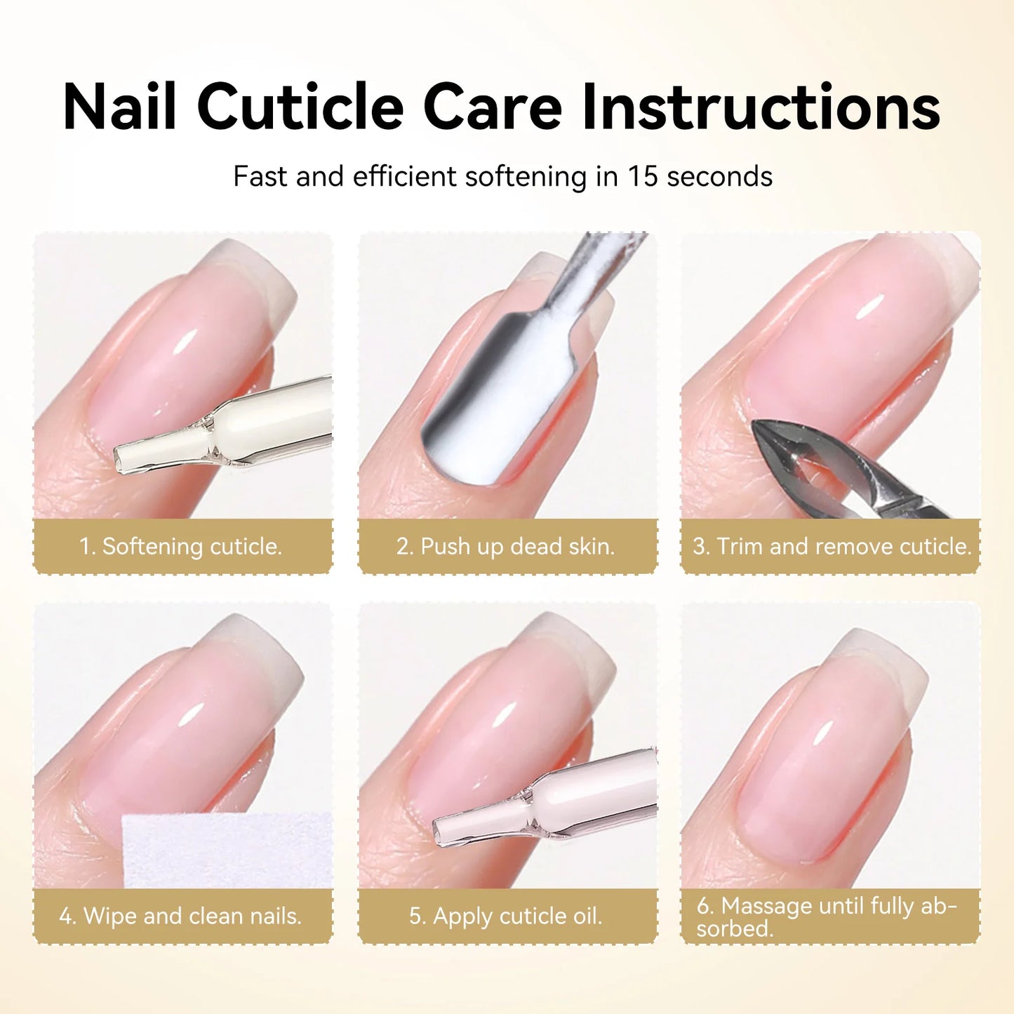 BORN PRETTY 20ml Nail Cuticle Remover Gel Polish 15s Quick Softener Regenerating Oil Preventative Nail Polish Treatment Manicure