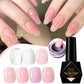 FOUR LILY 10ML Nude Pink Rubber Base Gel Nail Polish Milky White Color Semi Permant Soak Off UV LED Self-leveling Gel Varnishes