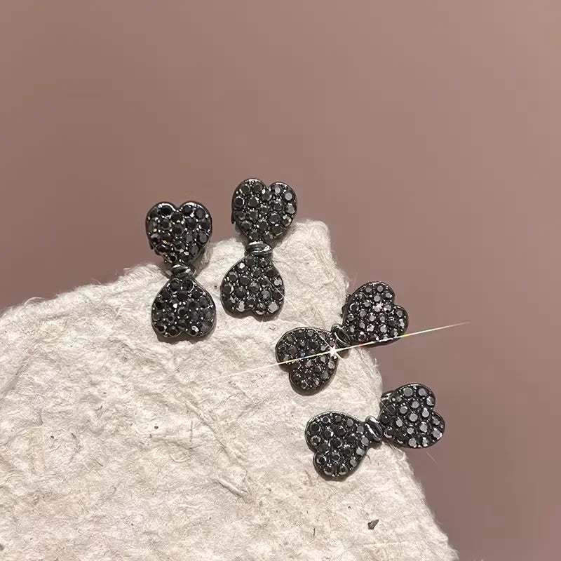 4pcs/set Elegant Mini Rhinestones Bow Hairpins For Women Girls Sweet Hair Ornament Small Hair Clips Fashion Hair Accessories