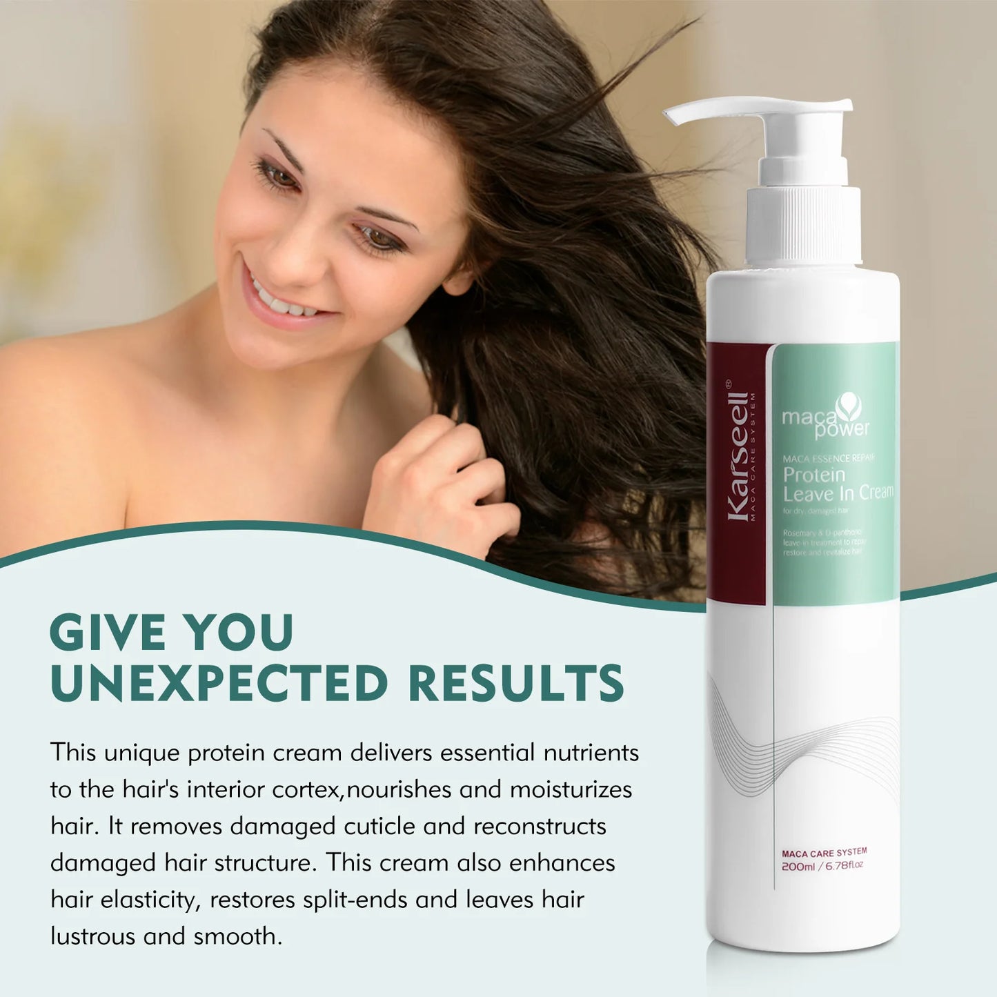 Karseell Leave In Conditioner Repair Protein Cream Hair Treatment  Natural Essences Organic Protein Cream for Dry Damaged Hair