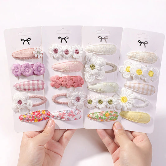 5Pcs BB Clips Set Toddler Baby Girls Hair Clips Children Barrettes Ins Sweet Daisy Hair Accessories