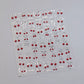 Lovely Red Fruit Strawberry Cherry Bowknot Love Heart Star Silk Ribbon 5D Nail Art Stickers Chic Self Adhesive Manicure Decal