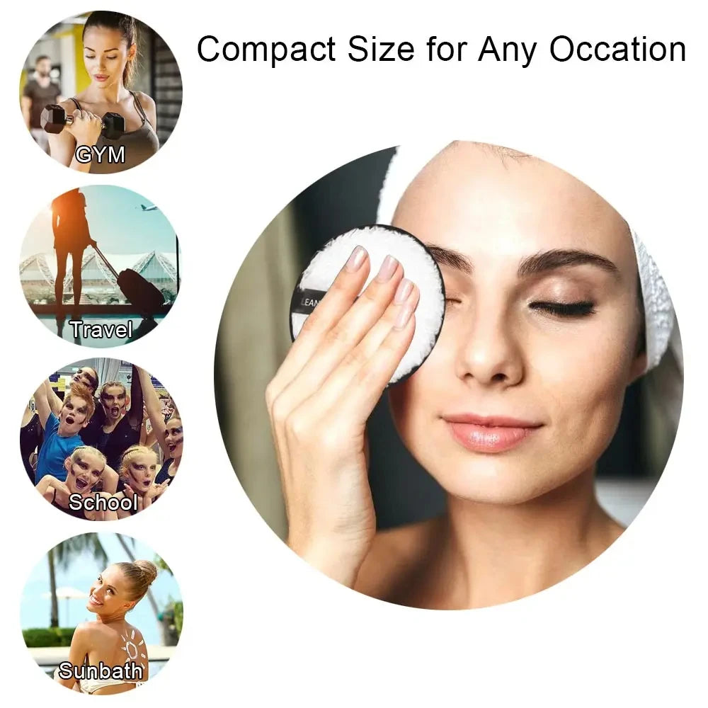 1/4pcs Makeup Remover Microfiber Cotton Pad Cosmetics Washable Makeup  Towel Cleaning Sponge Skin Care Tool Washcloth