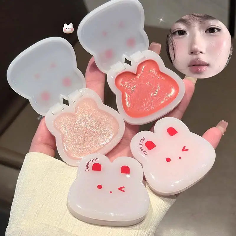 Cappuvini White Rabbit Water Glossy Cream Clear Moisturizing Blush Cream Multi-purpose Ointment Vitality Rouge