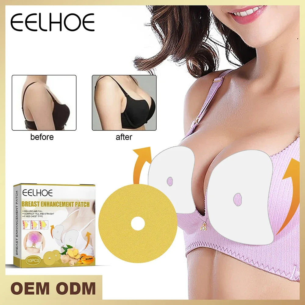 10-30pcs Breast Enhancers Pads Ginger Plant Ingredients Sexy Breast Lifting Firming Large Bust Chest Pastes Breast Patches Care
