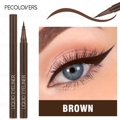 High Pigmented Rendering Liquid Eyeliner, Long-Lasting Waterproof Smudge-Proof, Black Brown Glide Eyeliner Pen, For All Types