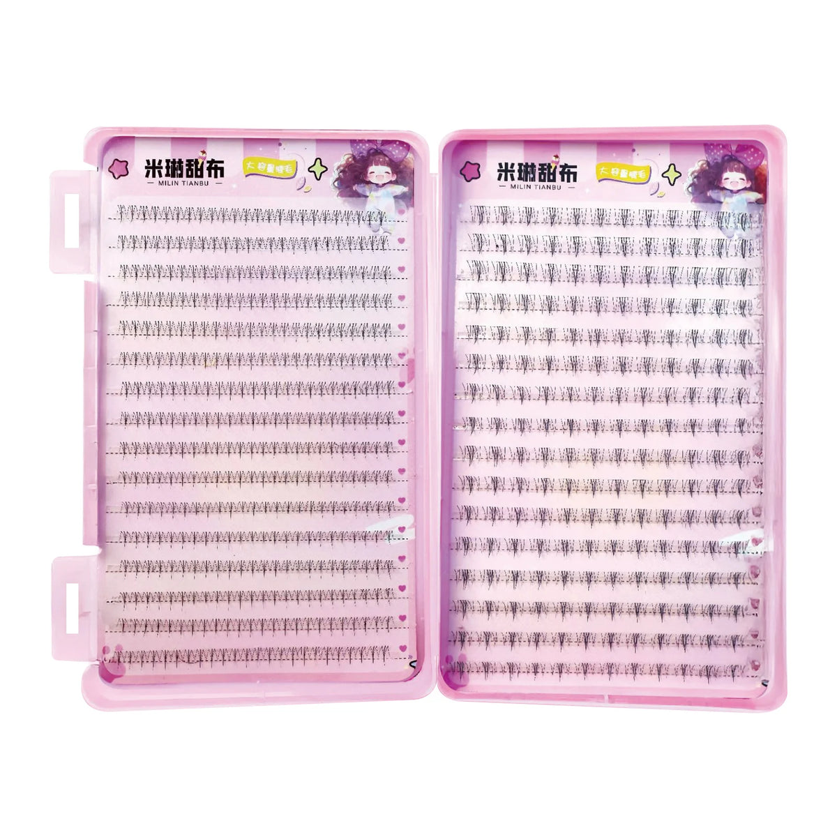 32Rows Anime Cosplay Korean Fake Eyelashes Set Black Volume Foxes False Lashes Extension Curling Girl Group Style Large Capacity