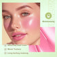 QIBEST 3 Colors Jelly Blush Stick Lip Balm Eyes 3-in-1 Multi-Use Matte Blush Moisturize Brighten Lipstick Watercolor Cosmetics