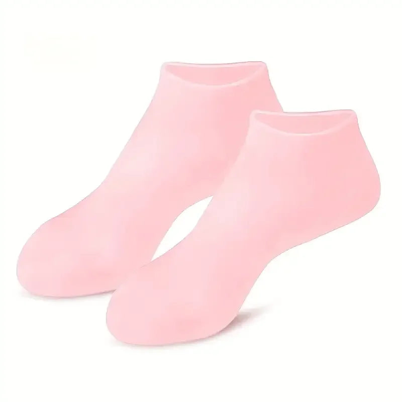 2 Pieces Silicone Foot Care Socks, Moisturizing Protection, Softening Dry, Cracked Heels, Foot Care Tools for Men and Women