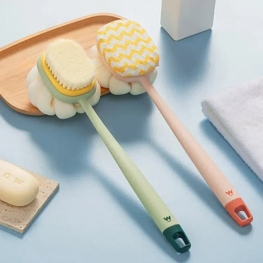 Loofah Back Scrubber Long Handle Shower Body Brush with Soft Mesh Sponge for Women Skin Exfoliating Bath Massage back scrubber