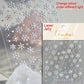 Flying Snowflakes Cold Winter Geometric Hexagon Star Romantic Adhesive Nail Art Stickers Embossment Rhinestone Manicure Decals
