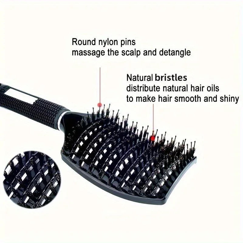 Hair Brush Detangling Hairbrush Bristle&Nylon Women's Wet Curly Hair Scalp Massage Comb Salon Hairdressing Styling Tools