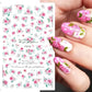 Cherry Blossom 3D Nail Stickers White Flower Petals Nail Art Decals Elegant Wedding Design Spring Sakura Manicure Slider Decor