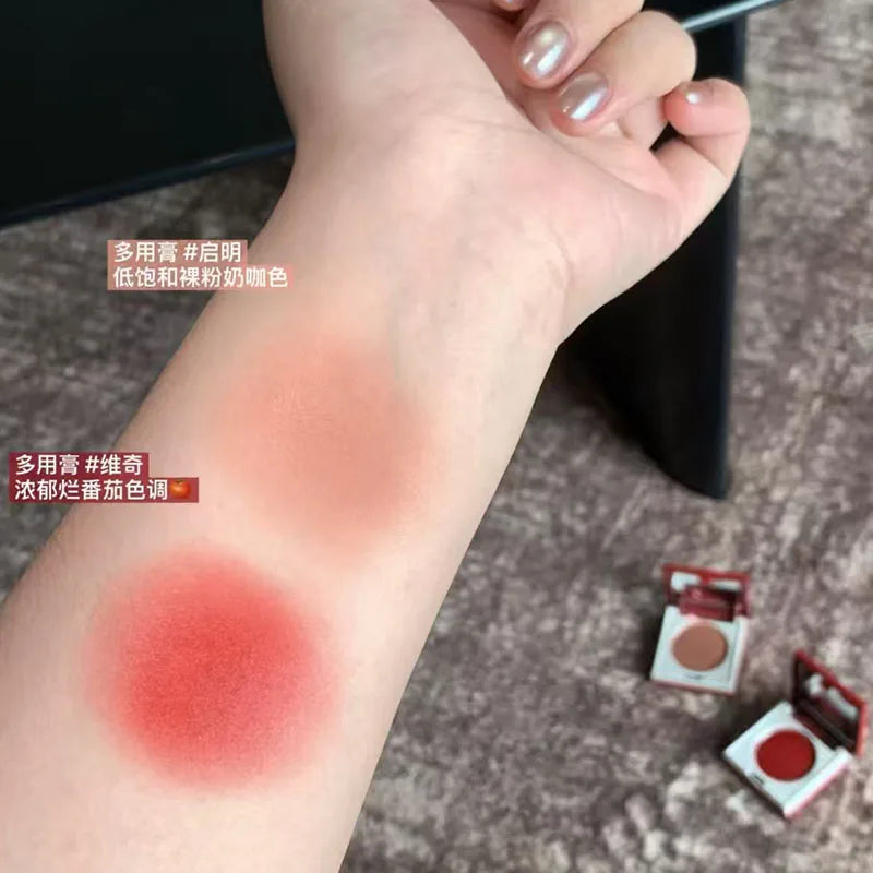 RED CHAMBER Waterlight Blush Lip Gloss Multi-use Cream Pearl Shimmer Eye Shadow High Gloss Face Contouring Makeup Christmas