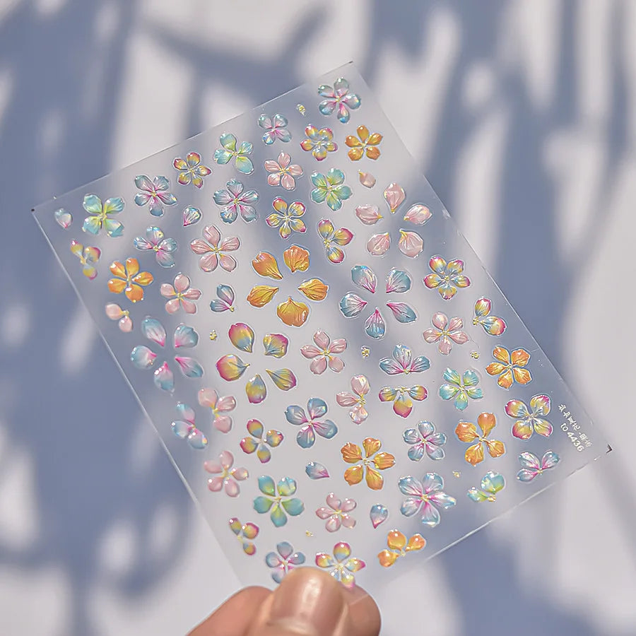 Golden Thread Butterfly Jelly Series Nail Art Stickers High Quality New Bronzing DIY Manicure Decal Decoration