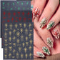 3/6pcs Christmas Nail Art Stickers 3D Snowflake Bow French Line Design Decals DIY Self-Adhesive New Year Manicure Decoration