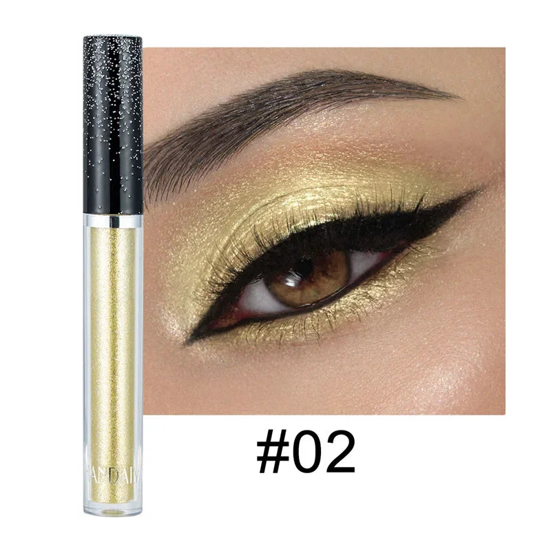 12pc/set Liquid Eyeshadow Metallic Diamond Shiny Eyeliner Pen Giltter Eyeshadow Palette Lasting Shimmer Brighten Makeup Cosmetic