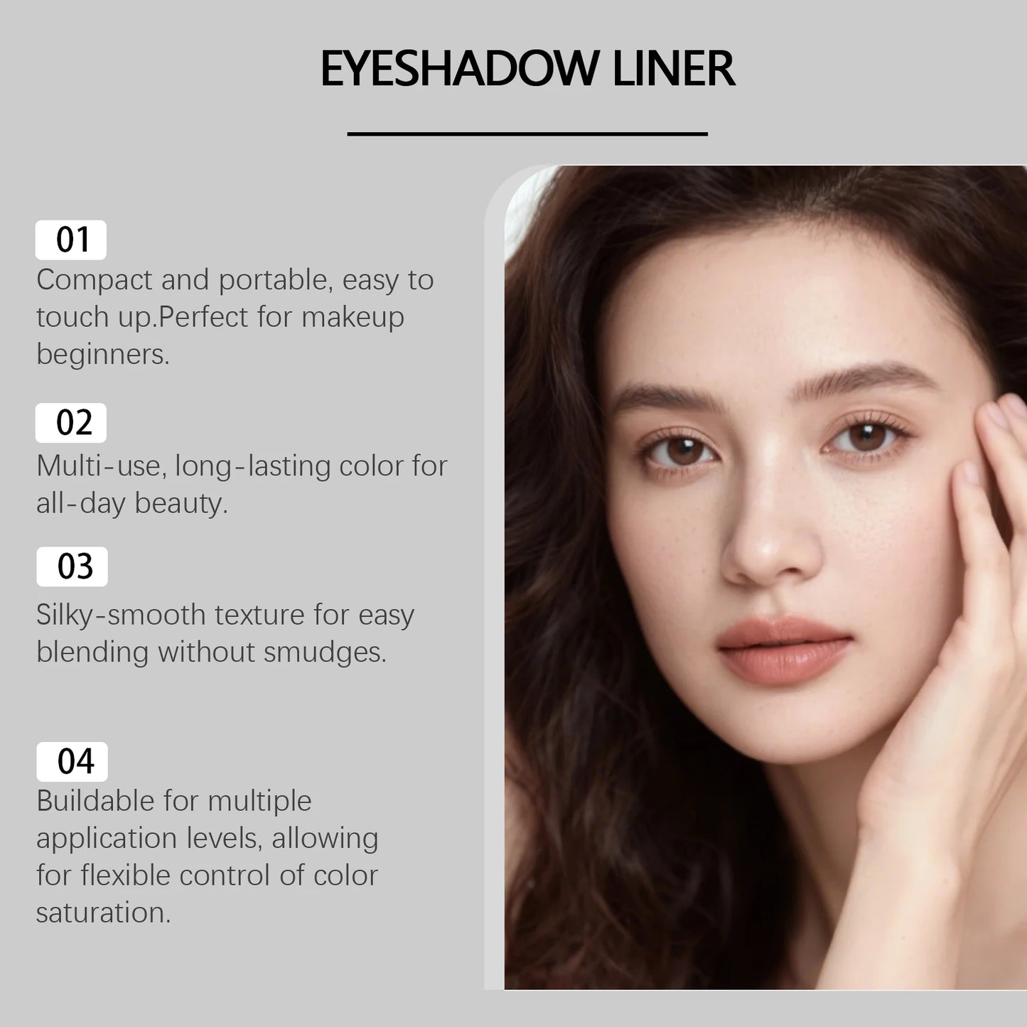 2in1 Eyeliner Pen Smudge Proof Waterproof Formula Long Lasting Wear Beginners Daily Makeup Smooth Application Eye Shadow Liner