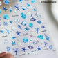Magical Blow Bubbles Goldfish Bunny Rabbit Cat Kitten Shape Shiny Dreamy Bubbles 5D Nail Art Decorations Sticker Manicure Decal